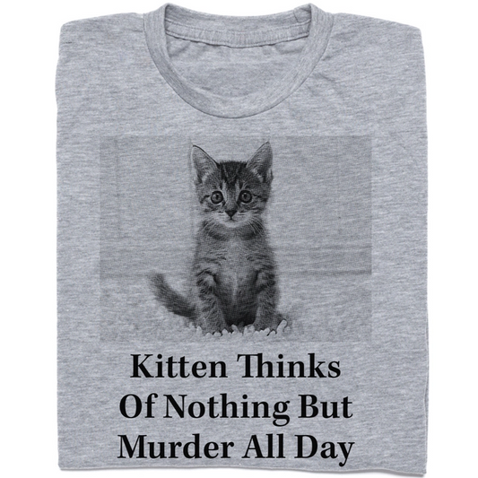 Onion Quote on T-shirt featuring a cat