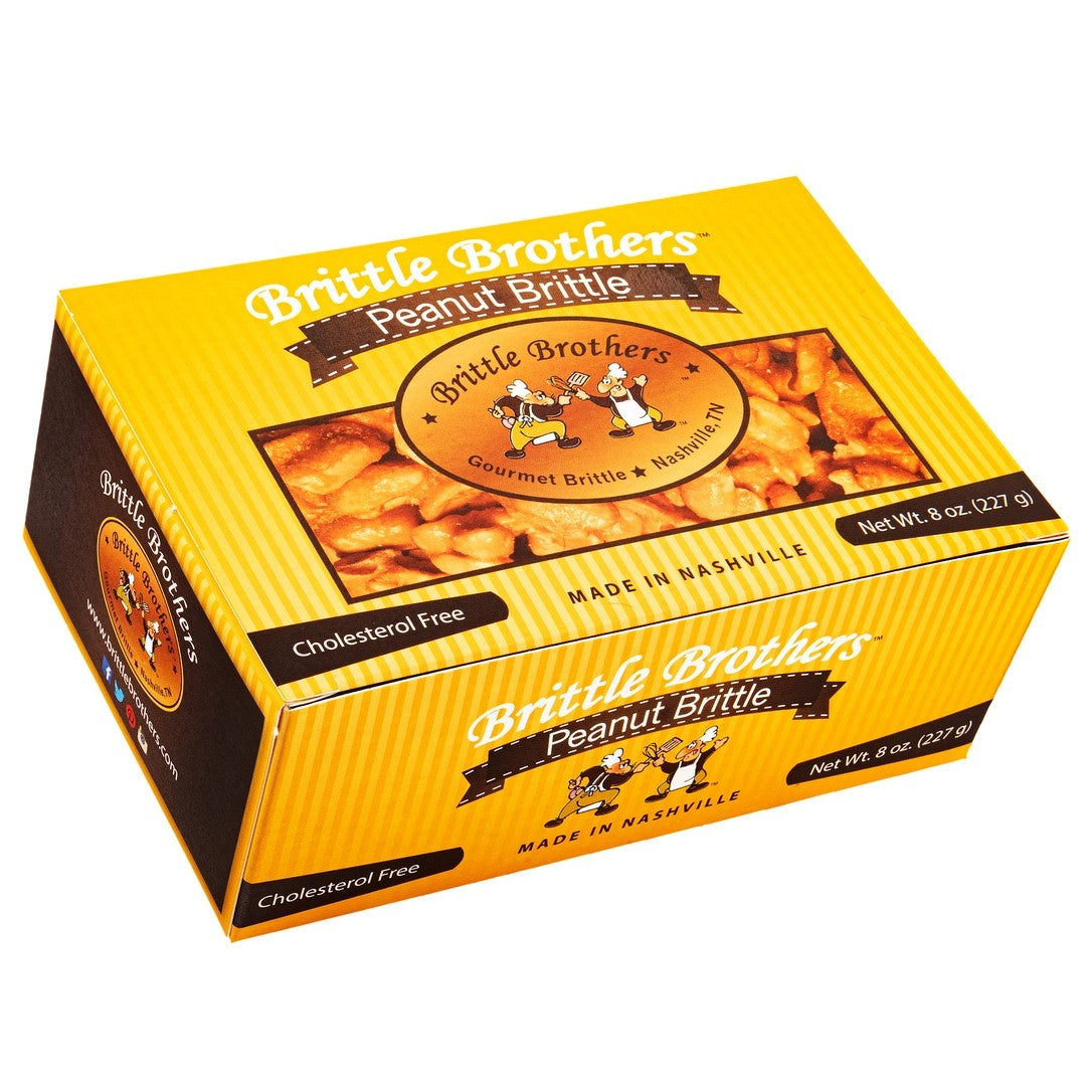 packaged box of peanut brittle