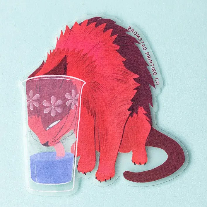 Hydrated Cat Sticker