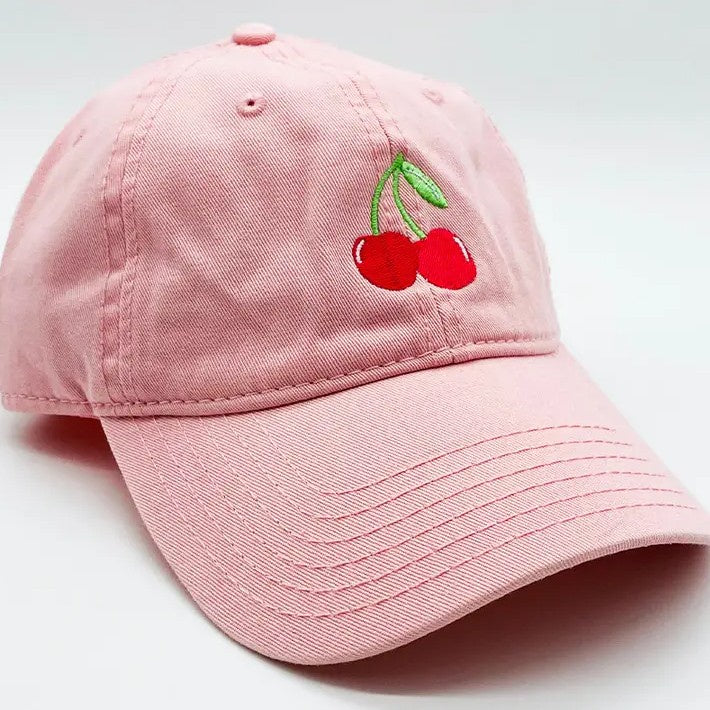 Embroidered Cherry Hat