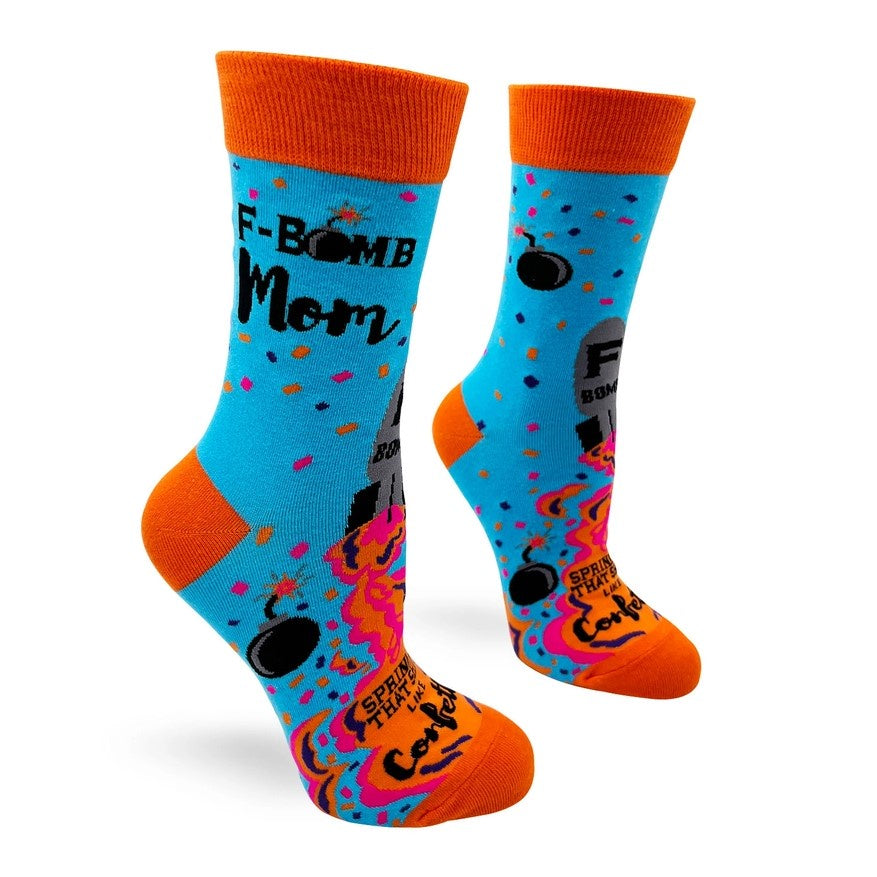 f-bomb mom confetti socks