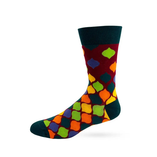 Colorful patterned calf socks
