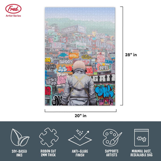 graffiti puzzle with facts and features