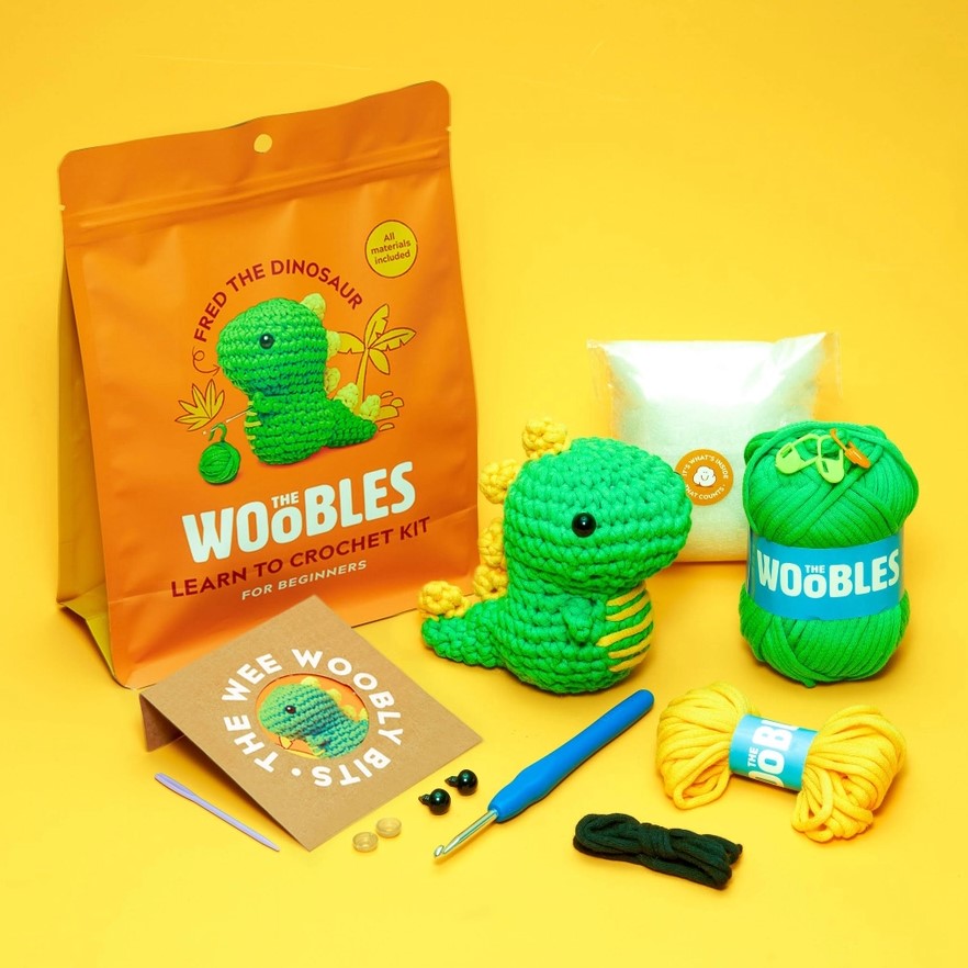 dinosaur crochet kit supplies