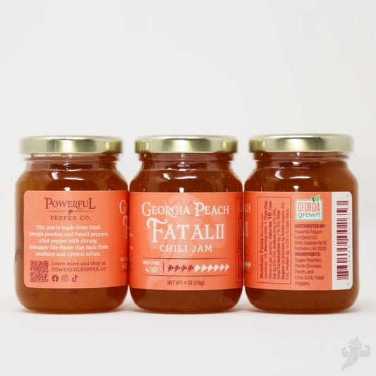 georgia peach fatalii chili jam product packaging