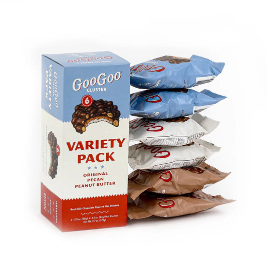 goo goo cluter variety pack box packaging