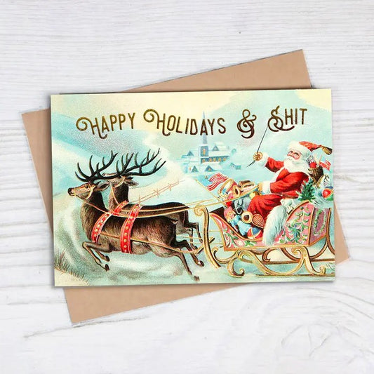 Happy Holidays Santa Card