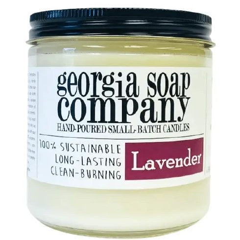 lavender clear bottle candle