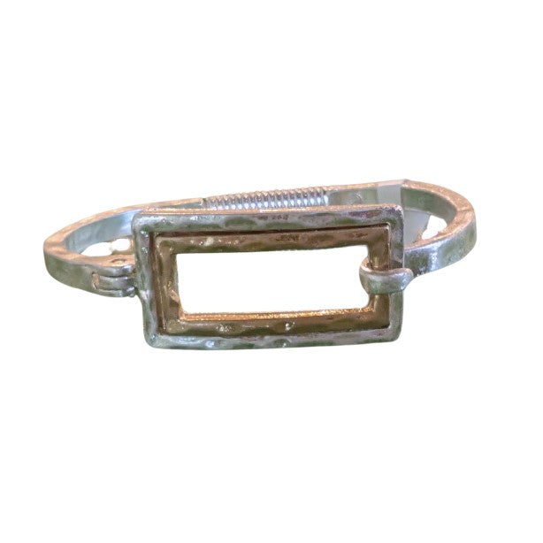 Square and Silver combined Rectangle Bracelet