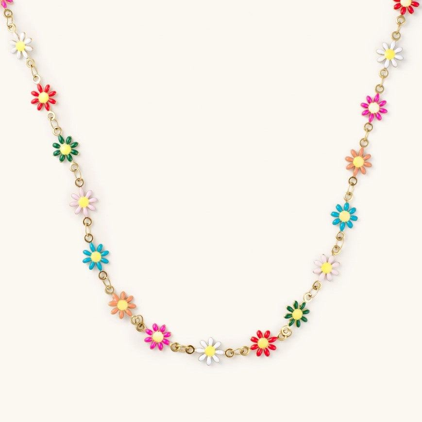 Multicolored Daisy Choker