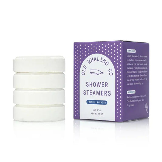Box of four French Lavender scented shower steamers