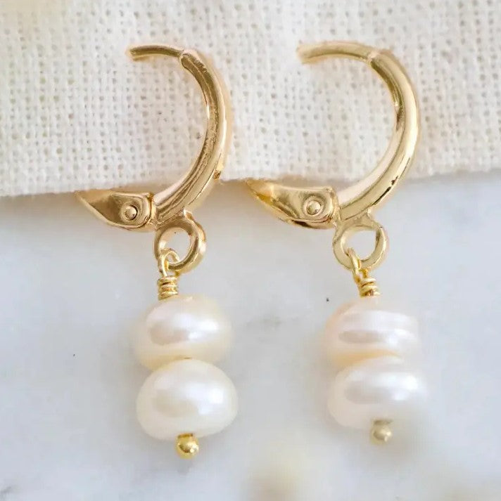 Double Pearl Earrings