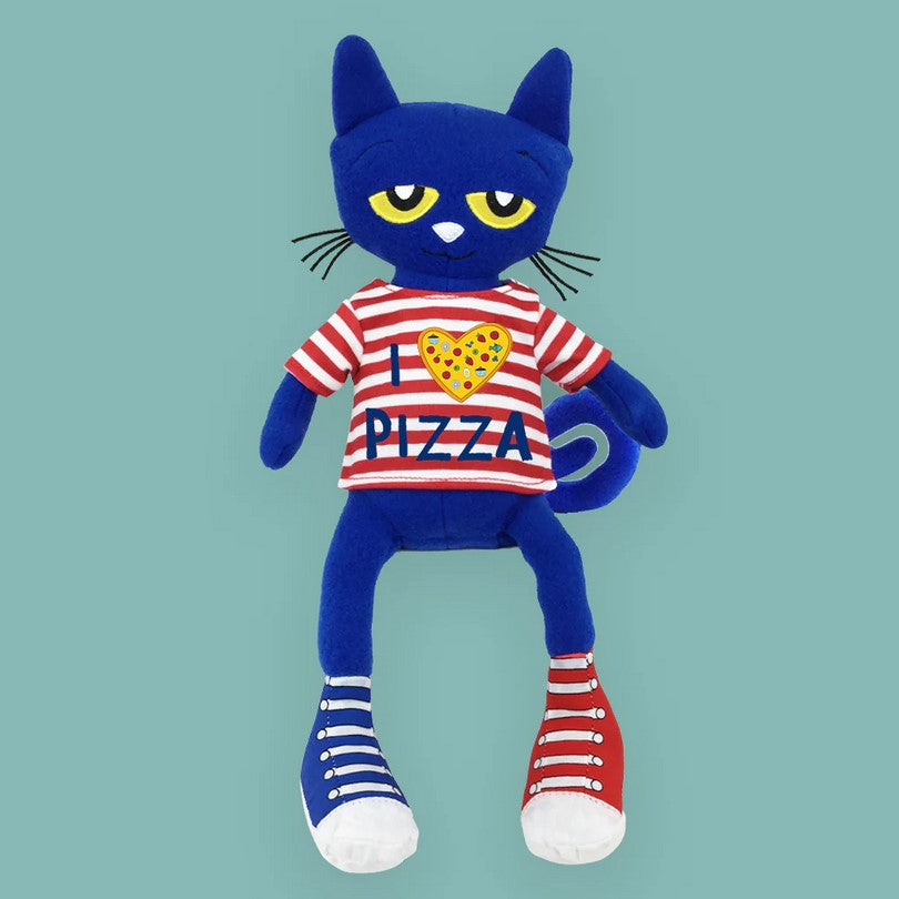 Pete the Cat Plush wearing an I love Pete Striped T-shirt