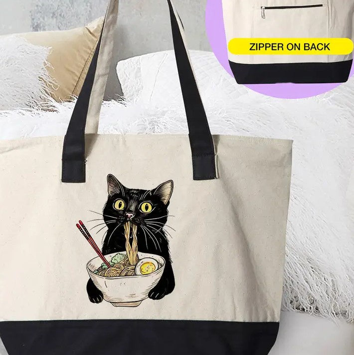Cat Ramen Tote