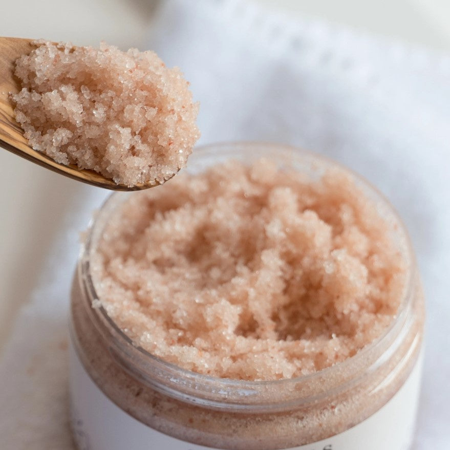Closeup of thistle farms gritty exfoliating body scrub