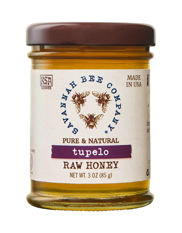 3oz jar of Tupelo Raw Honey by Savannah Bee Company