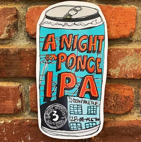 night on ponce ipa can wall art