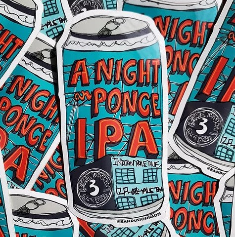 ngith on ponce ipa sticker