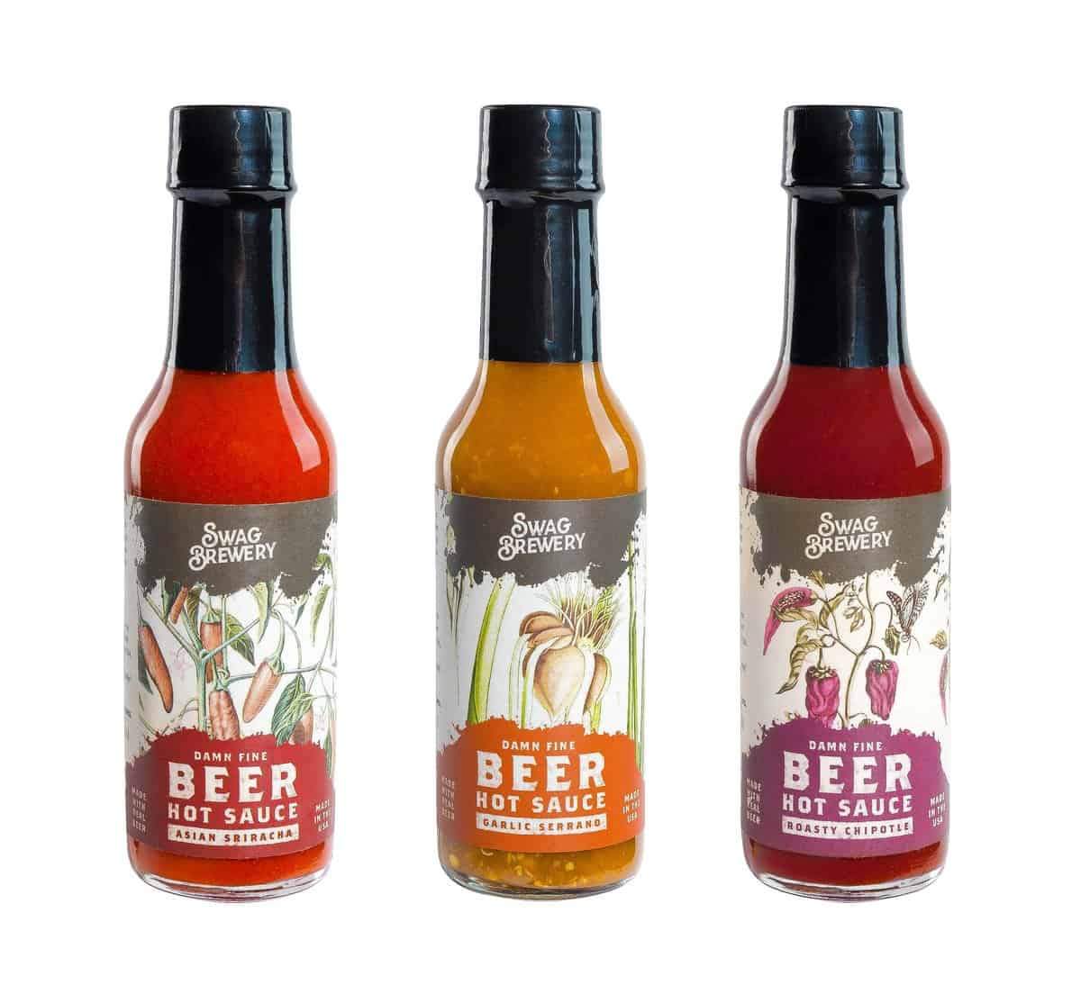 glass bottle beer hot sauces