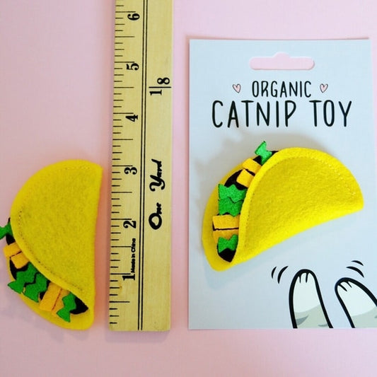 Organic Catnip Toy felt taco