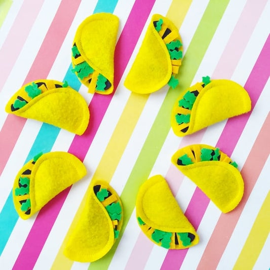 Multiple taco handmade catnip toys
