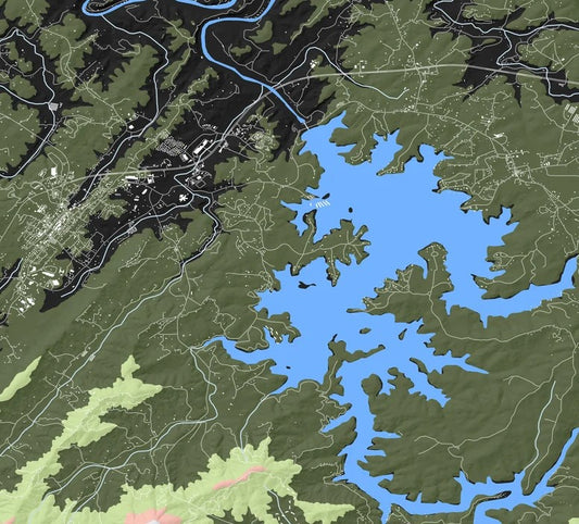 map of home geographical art map print