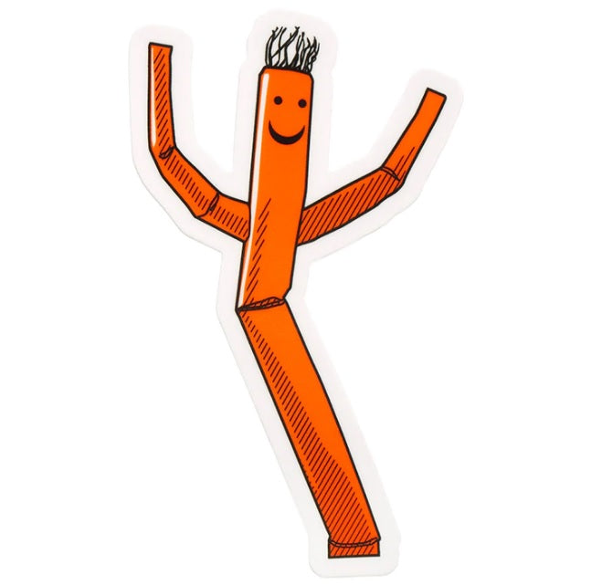 inflatable wacky man as a sticker