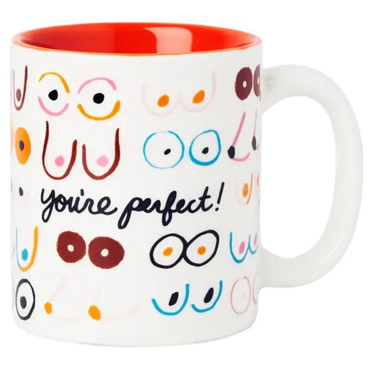 Coffee mug with handmade featuring boobs