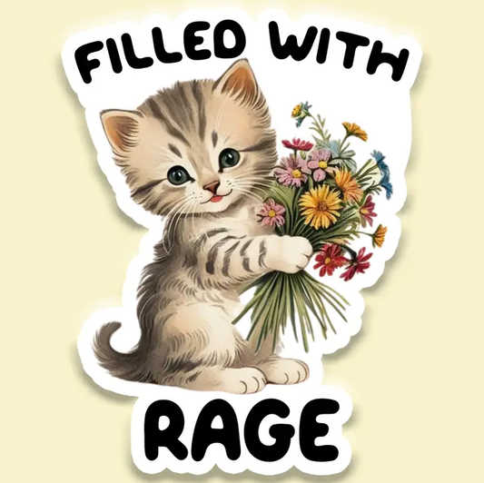 Rage Kitty Sticker