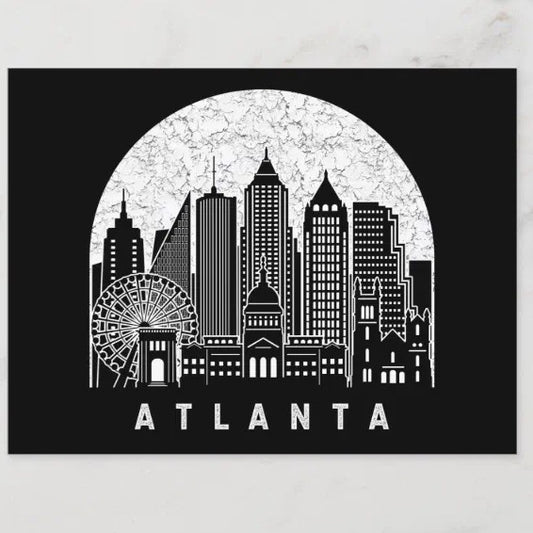 B/W Atlanta City Postcard
