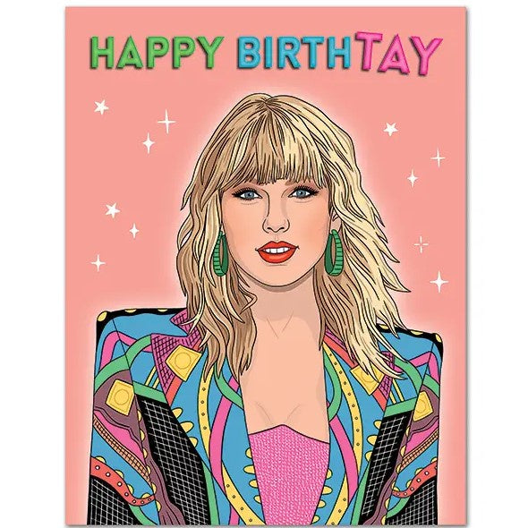 taylor swift 80s style birthday card