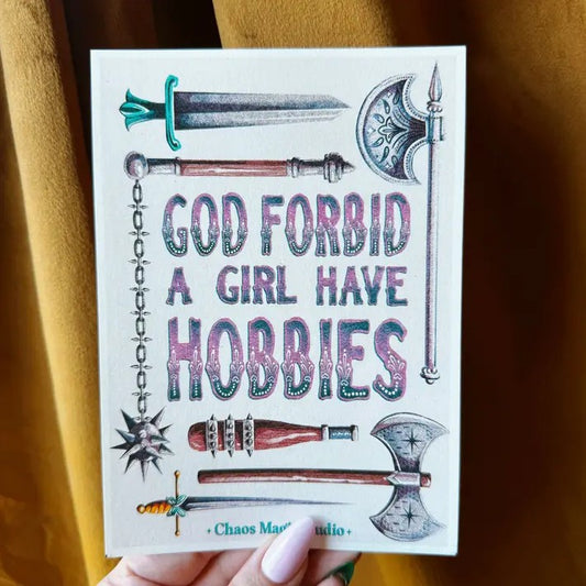 Girl Hobby 5x7 Print