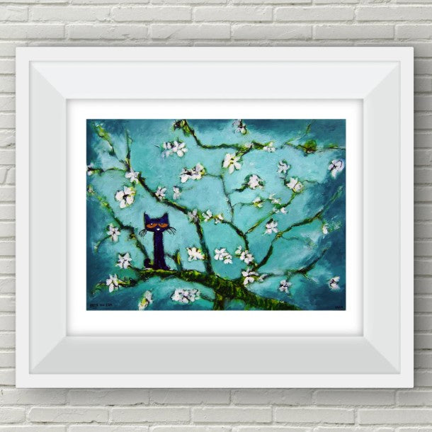 Cherry Blossom James Dean / Pete the Cat Print