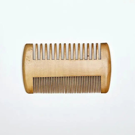 Small wooden beard comb