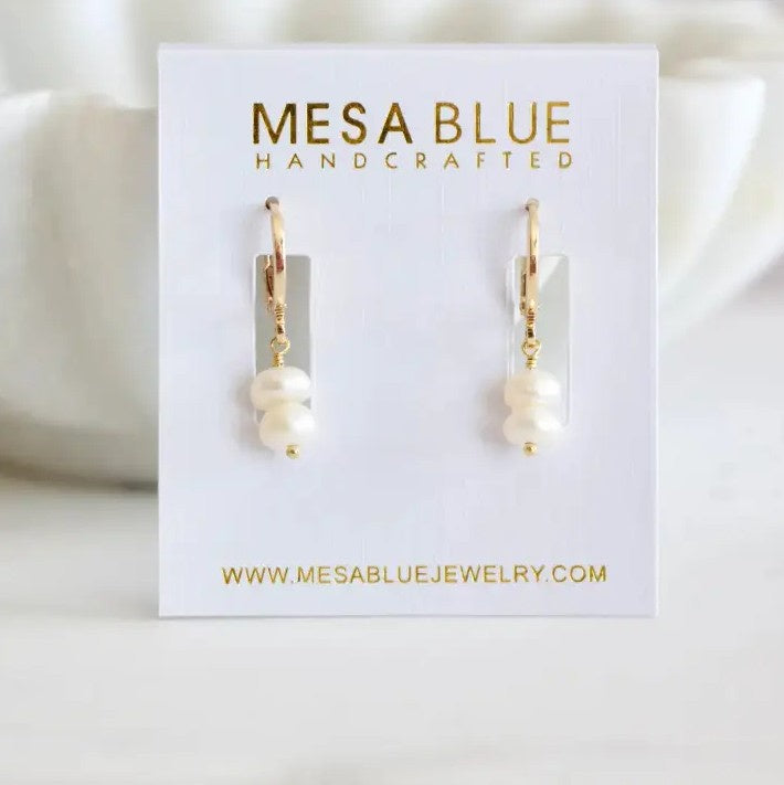 Double Pearl Earrings