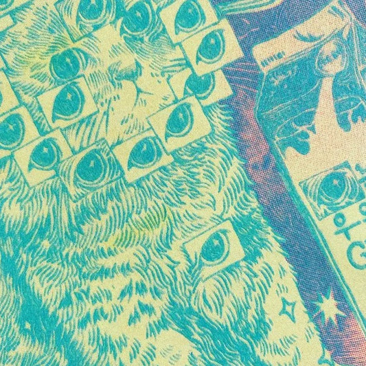 Kitty Risograph Print