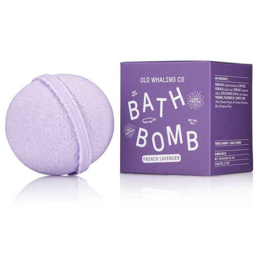 Purple bath bomb in french lavender scent