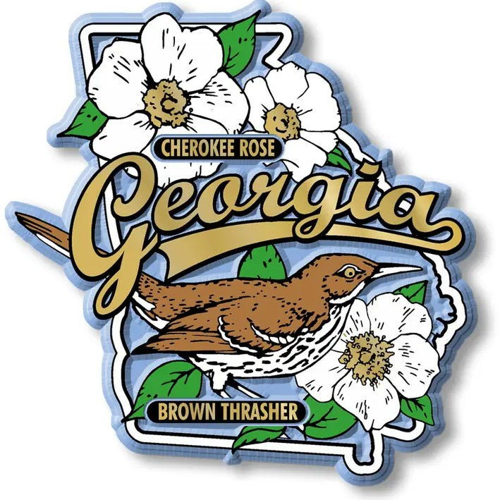 GA Bird and Flower Magnet