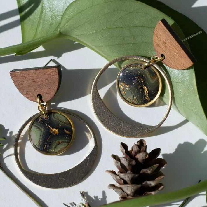 Circle Agate Earrings