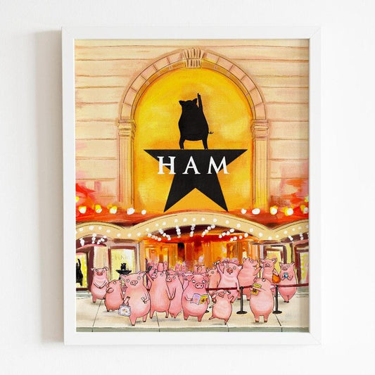 Pigs Hamilton Print 8x10