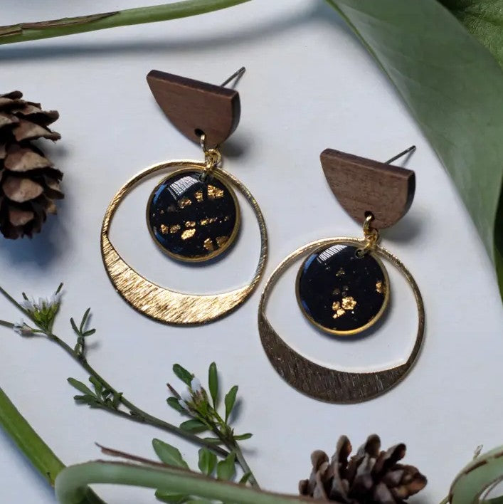 Circle Agate Earrings