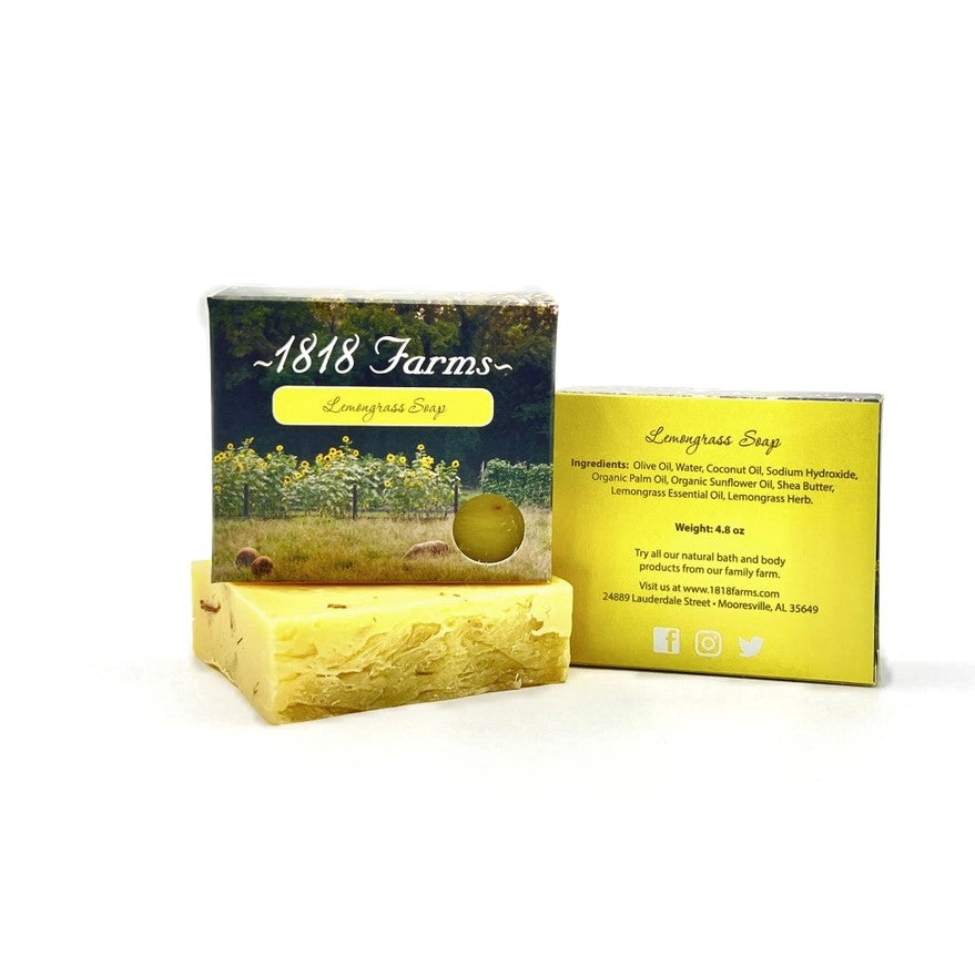 4.8 ounce soap with lemongrass scent