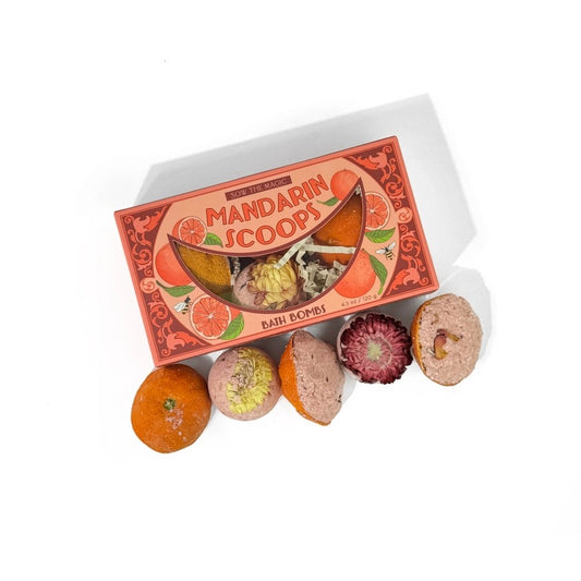 Floral mandarin scented bath bombs