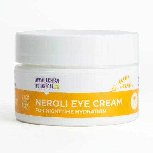 Jar of Neroli Eye Cream for nighttime use