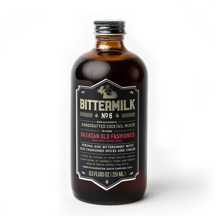 bittermilk non-alcoholic handcrafted cocktail mixer to make oaxacan old fashioned jar