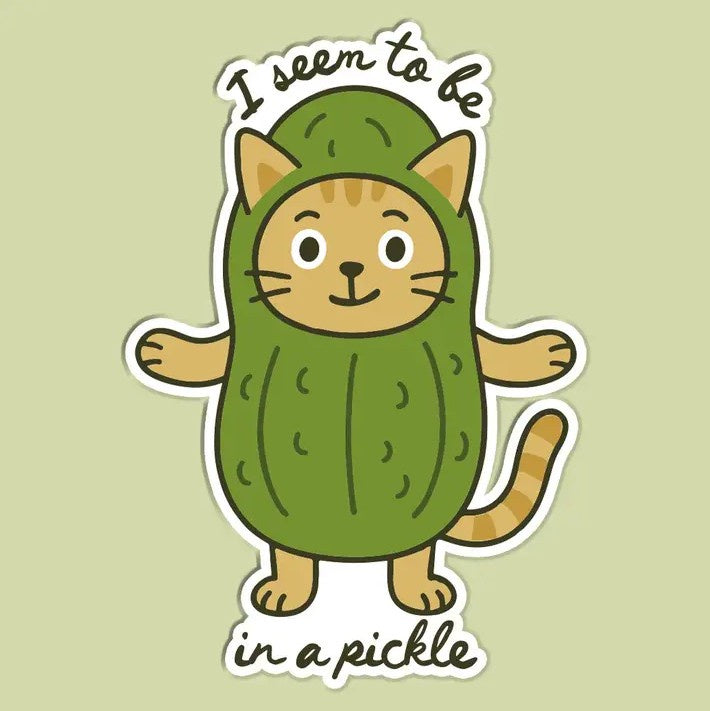 Pickle Cat Sticker