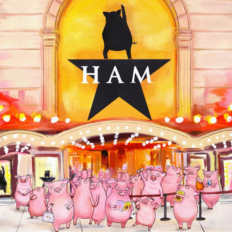 Pigs Hamilton Print 8x10