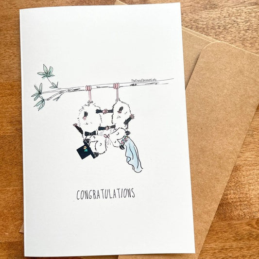 Possum Wedding Card