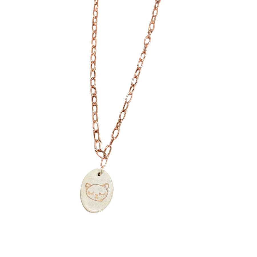 Cat Pottery Necklace