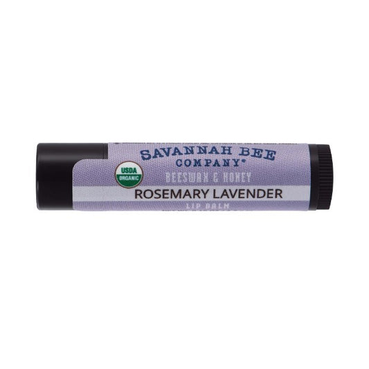 Stick of rosemary lavender scented lip balm